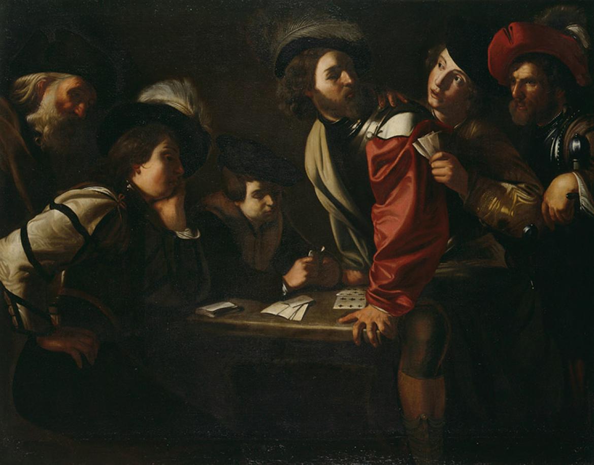 MANFREDI Bartoloméo (d'après), Soldats jouant aux cartes 
