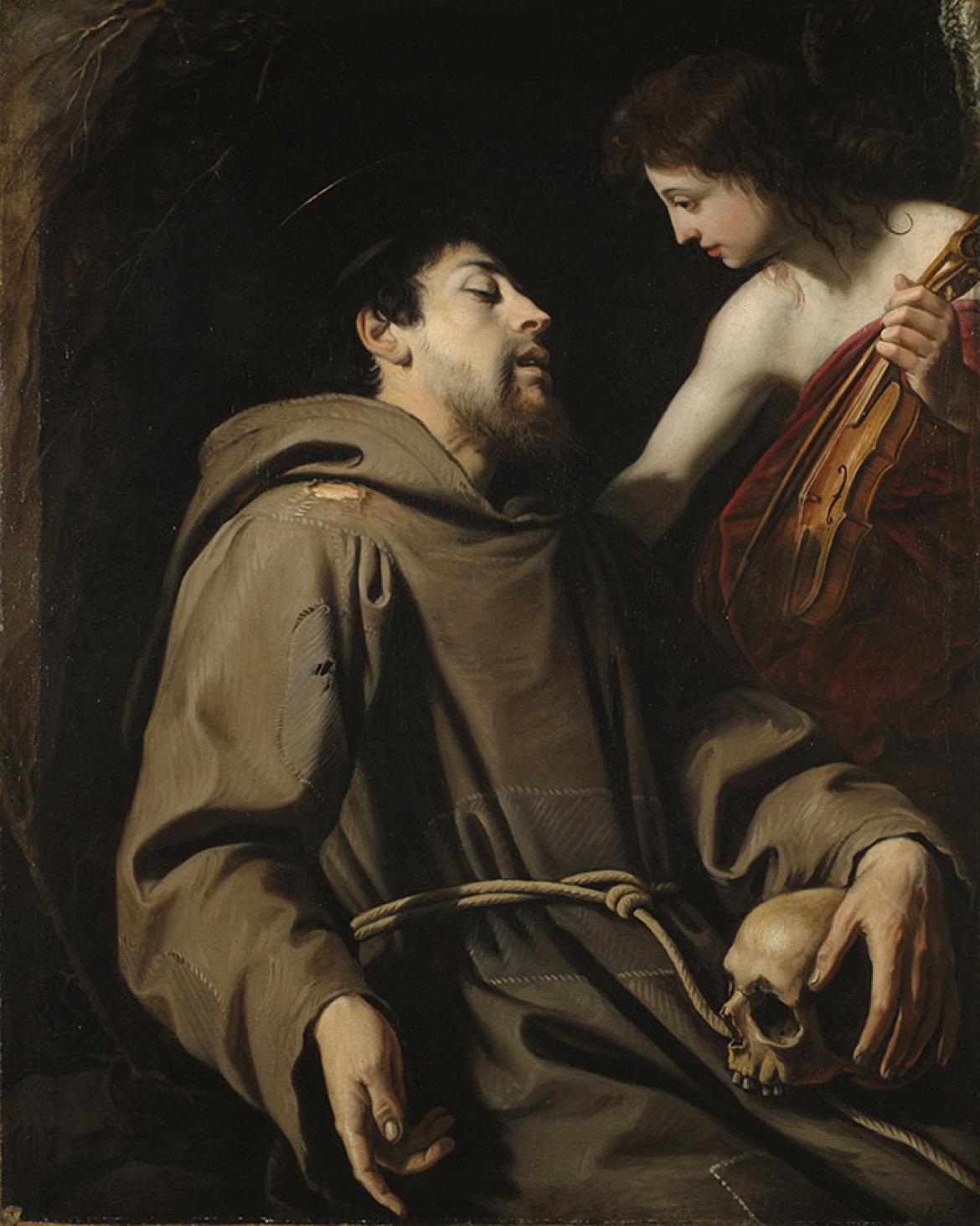 Saint François et l'ange musicien | Musée des beaux arts de Caen